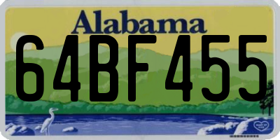 AL license plate 64BF455