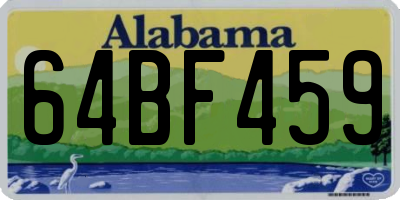 AL license plate 64BF459