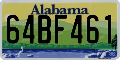 AL license plate 64BF461