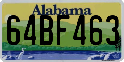 AL license plate 64BF463