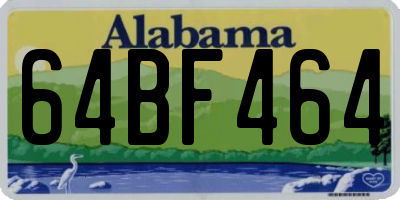 AL license plate 64BF464