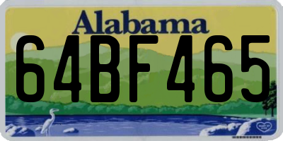 AL license plate 64BF465