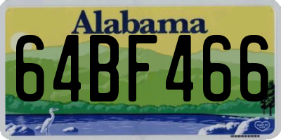 AL license plate 64BF466