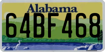 AL license plate 64BF468