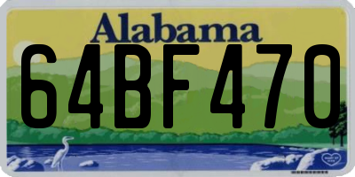 AL license plate 64BF470