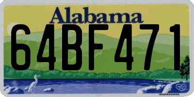 AL license plate 64BF471