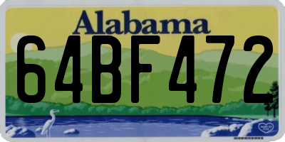 AL license plate 64BF472