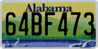 AL license plate 64BF473