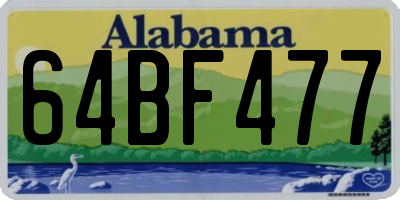 AL license plate 64BF477
