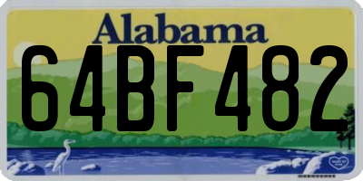 AL license plate 64BF482