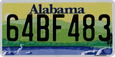 AL license plate 64BF483