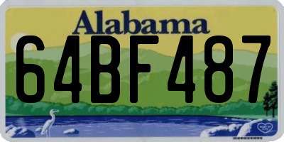 AL license plate 64BF487