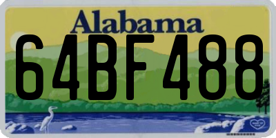 AL license plate 64BF488