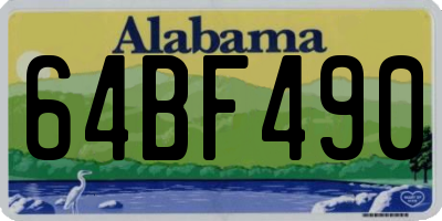 AL license plate 64BF490