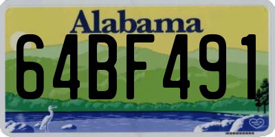 AL license plate 64BF491