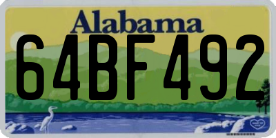 AL license plate 64BF492