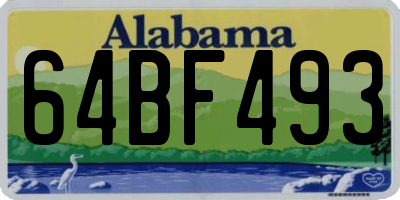 AL license plate 64BF493