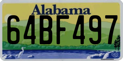 AL license plate 64BF497