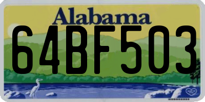 AL license plate 64BF503