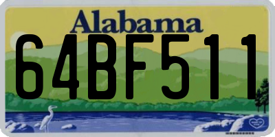 AL license plate 64BF511