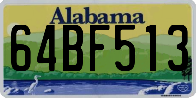 AL license plate 64BF513