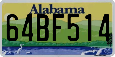 AL license plate 64BF514