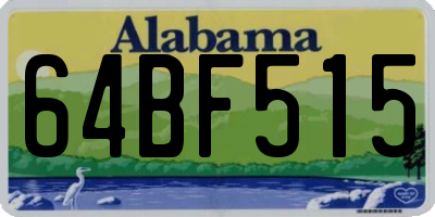 AL license plate 64BF515