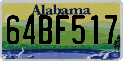 AL license plate 64BF517