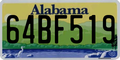 AL license plate 64BF519