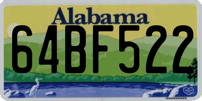 AL license plate 64BF522