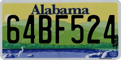 AL license plate 64BF524