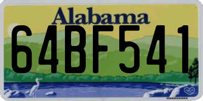 AL license plate 64BF541