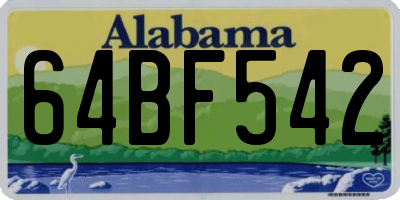 AL license plate 64BF542