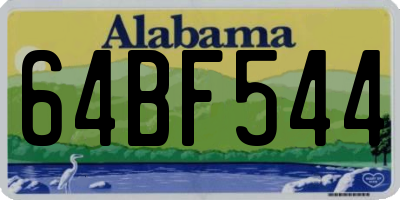 AL license plate 64BF544