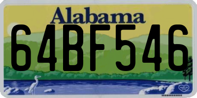 AL license plate 64BF546