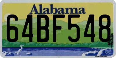 AL license plate 64BF548