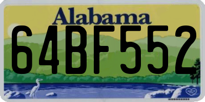 AL license plate 64BF552