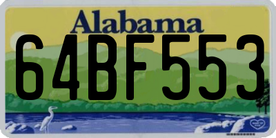 AL license plate 64BF553