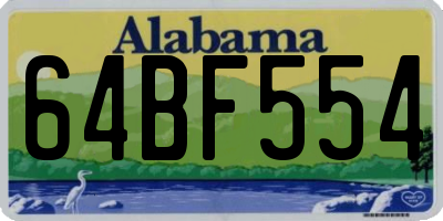 AL license plate 64BF554