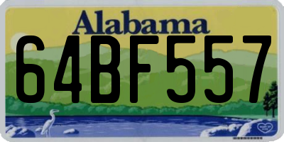 AL license plate 64BF557
