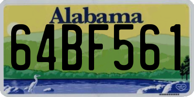 AL license plate 64BF561