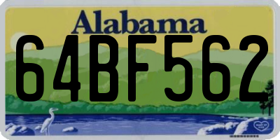AL license plate 64BF562