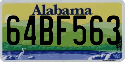 AL license plate 64BF563