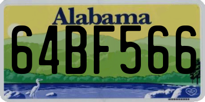 AL license plate 64BF566