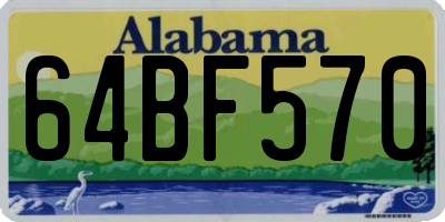 AL license plate 64BF570