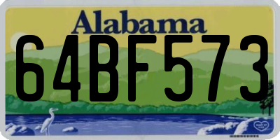 AL license plate 64BF573
