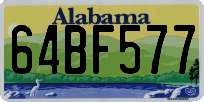 AL license plate 64BF577