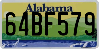 AL license plate 64BF579