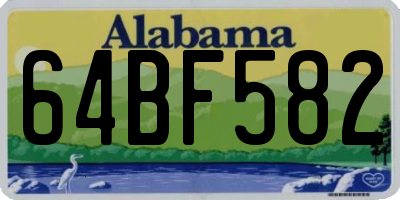AL license plate 64BF582