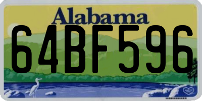 AL license plate 64BF596